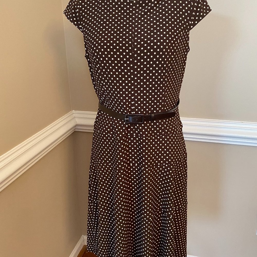 ANNE KLEIN Short Sleeve Dress with Belt